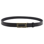 Prada Black Belt with Gold Enamel Logo Buckle - 75 / 30