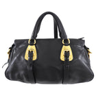 Prada Black Smooth Leather Two-Way Convertible Bag