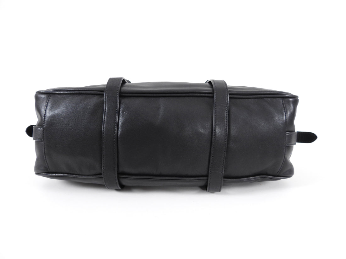 Prada Black Smooth Leather Two-Way Convertible Bag