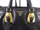 Prada Black Smooth Leather Two-Way Convertible Bag