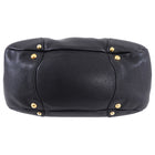 Prada Black Vitello Daino Leather Push Lock Large Antic Hobo Bag