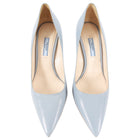 Prada Steel Blue Leather Classic Pumps - 39