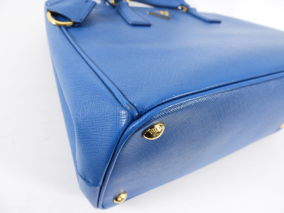 Prada Large Saffiano Lux Galleria Double Zip Tote - Blue Totes, Handbags -  PRA866732