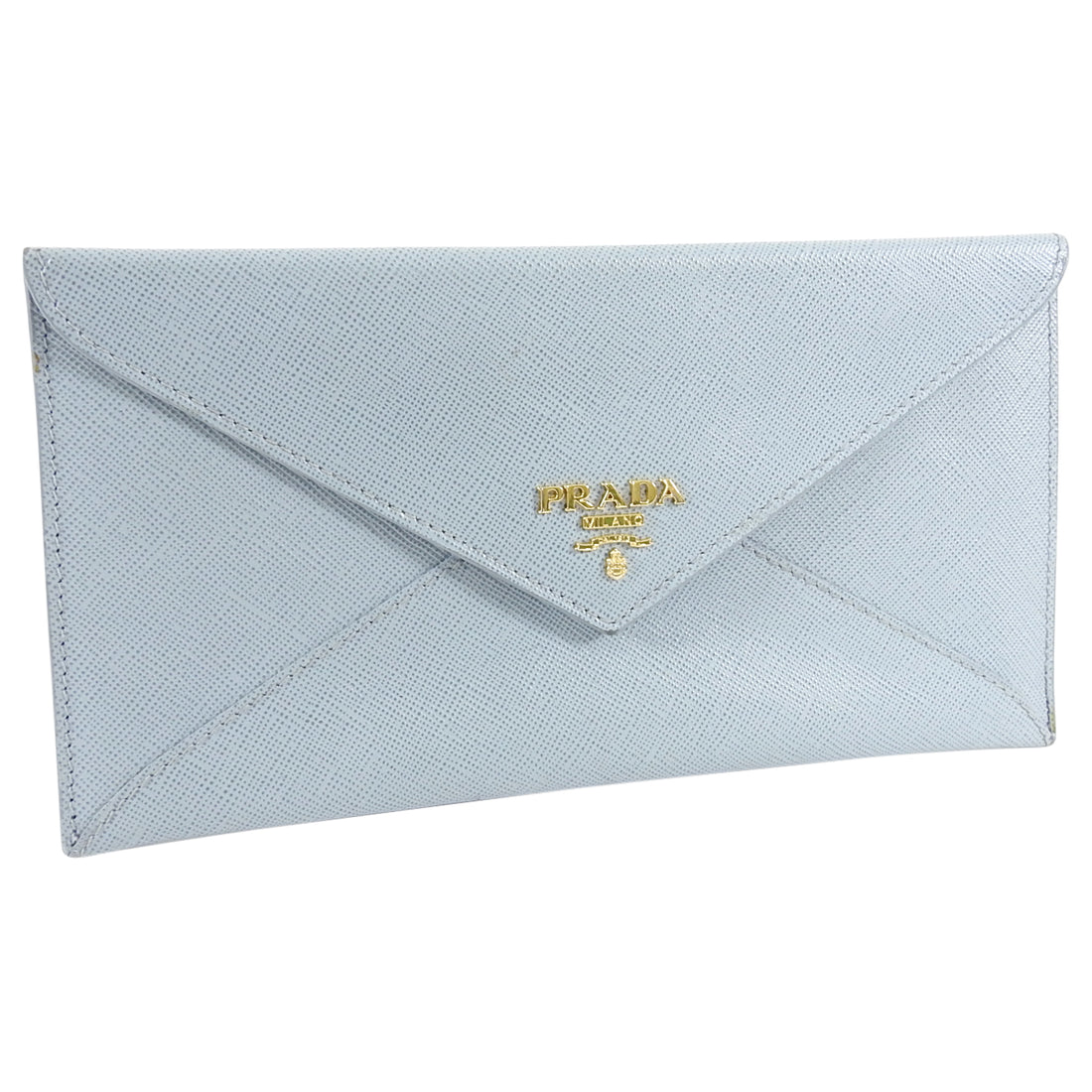Prada Light blue wallet in Saffiano