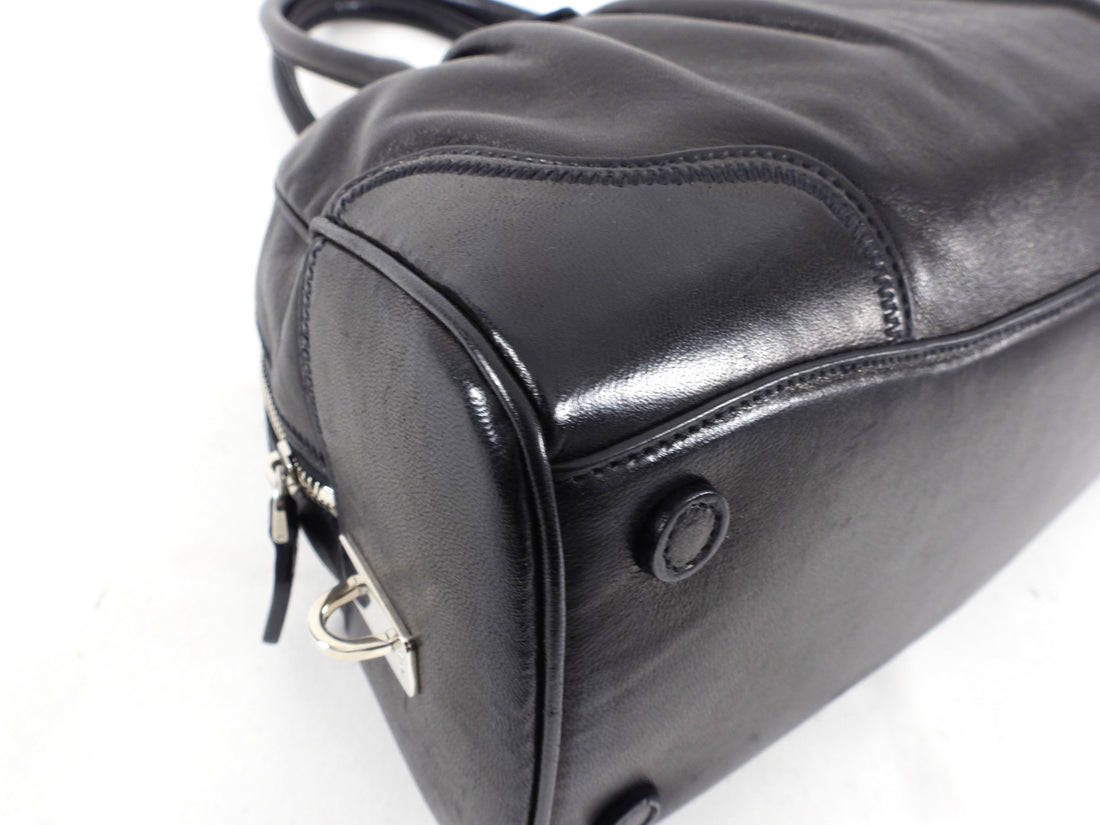 Prada Black Nappa Leather Bowler Bag