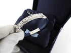 Prada Crystal Rhinestone Blue Saffiano Bracelet