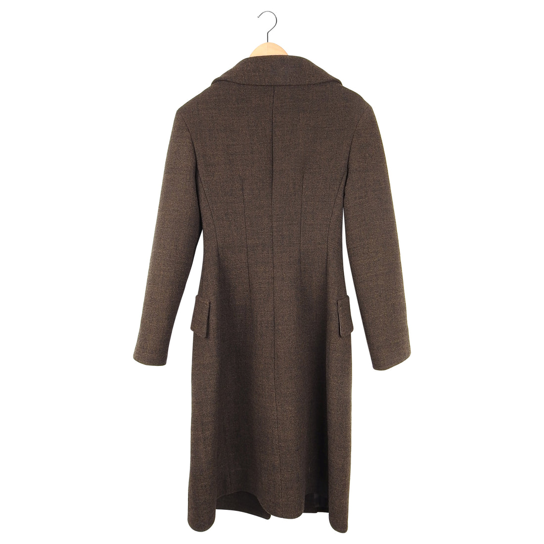 Prada Brown Fitted Wool Coat - IT38 / USA 2 / XS