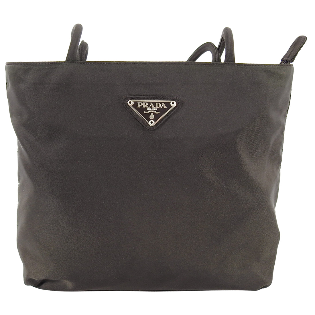 Prada Vintage Brown Nylon Tessuto Shoulder Bag