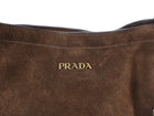 Prada Brown Suede Large Scamosciato Shoulder Tote Bag
