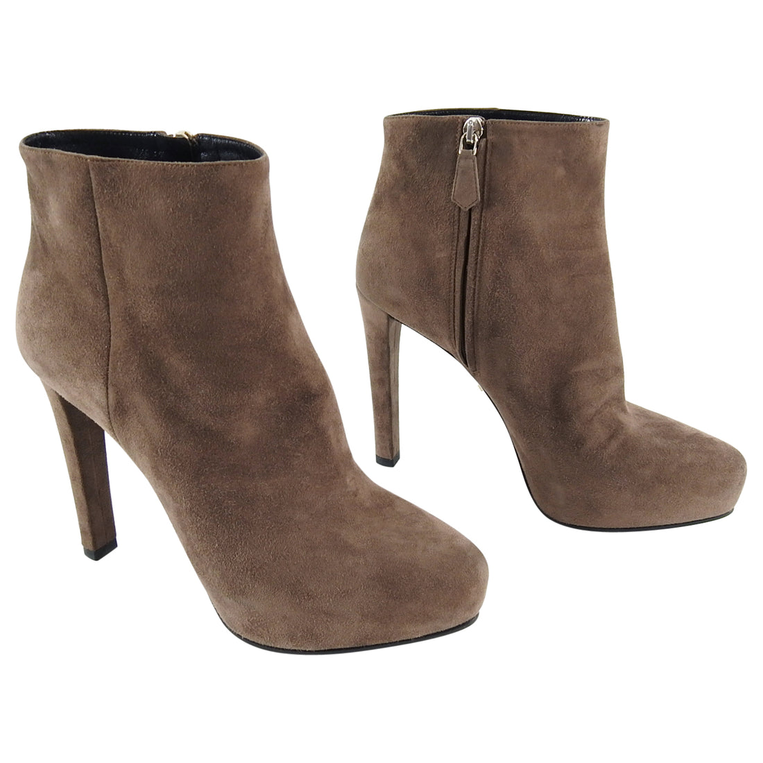Prada Light Brown Suede Ankle Boots - 37.5