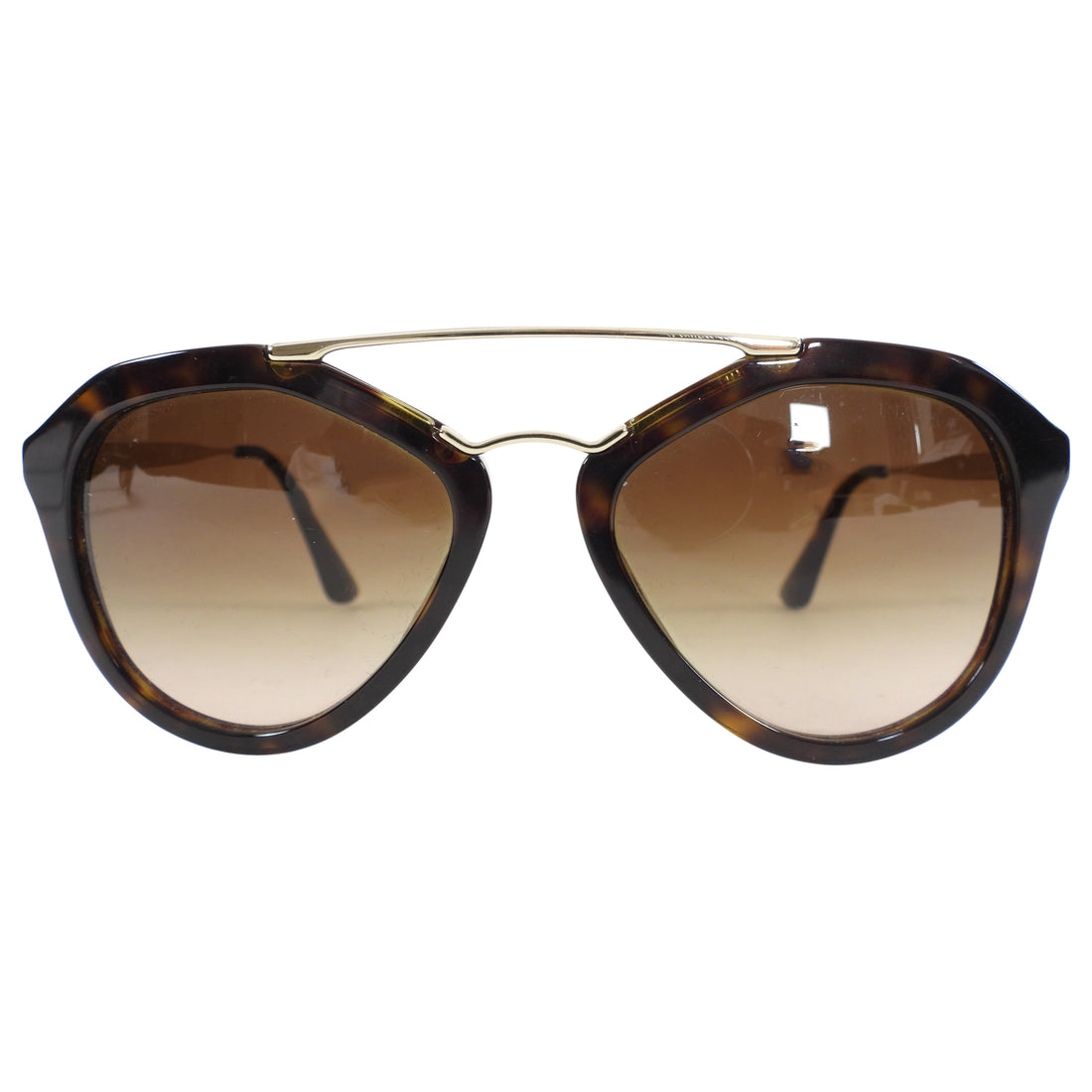 Prada SPR120 Dark Brown and Gold Sunglasses