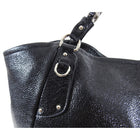 Prada Cervo Lux Black Large Chain Shopping Tote Bag