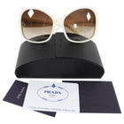 Prada Cream Plastic Oversized Sunglasses SPR03M