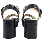 Prada Black Croc Effect Chunky Heel Platform Sandal - 36 / 5.5