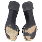 Prada Vintage Black Patent Low Heel Mules with Pailettes - 37.5