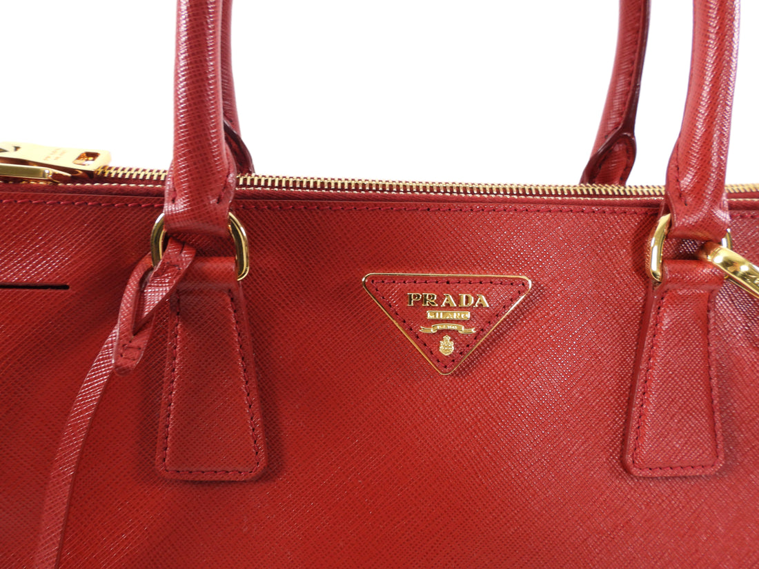 PRADA Vintage Medium Saffiano Galleria Double Zip Tote Bag - A Retro Tale