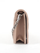Prada Mini Nude Leather Gaufre Pleat Wallet on Chain
