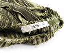 Prada Spring 2004 Tromphe L'Oeil Green Silk Midi Skirt - 8 / 10