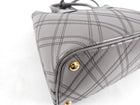 Prada Gray Argilla Diamond Quilt Two-Way Tote Bag