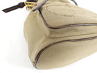 Prada Small Brown Logo Jacquard Two-way Bucket Bag
