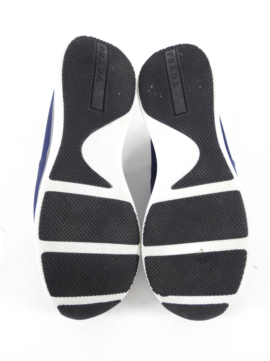 Prada Navy Nylon Gabardine Slip on Sneakers Shoes - 35