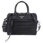 Prada Black Nylon Quilted Bomber Bag