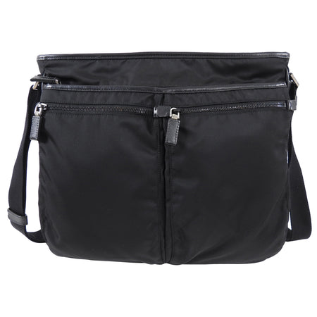 Prada Black Nylon Tessuto Messenger Bag