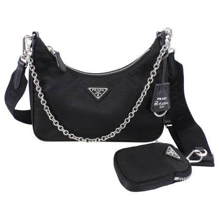 Prada Re-Edition 2005 Black Nylon Crossbody Bag 