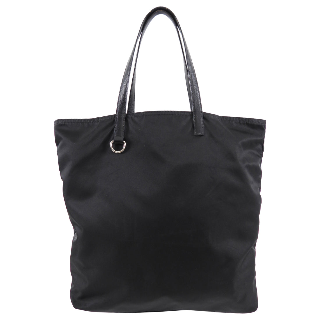 Prada Vintage Black Nylon Tote Bag with Saffiano Handles