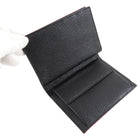 Prada Red Tessuto Nylon and Black Saffiano Leather Bifold Wallet 