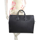 Prada Black Saffiano Leather XL Zippered Executive Tote Travel Bag