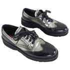 Prada Silver and Black Oxford Brogue Shoes - 6.5