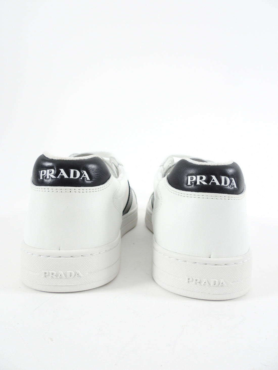 Prada White Low Top Sneakers with Logo - USA 9 womens