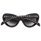 Prada Black Cat Eye Sunglasses with Silver Studs SPR310