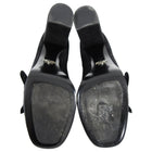Prada Black Suede Fringe Platform Heels - 38