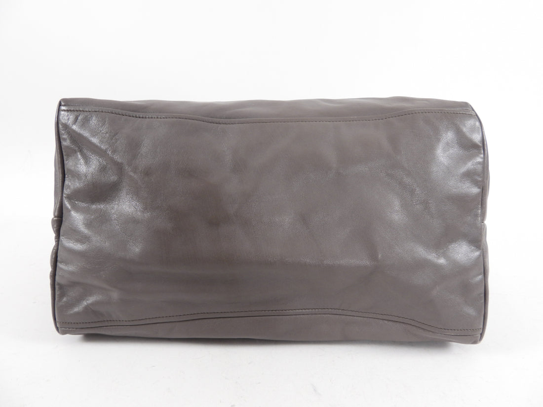Prada Taupe Leather Large Soft Calf Chain Tote Bag