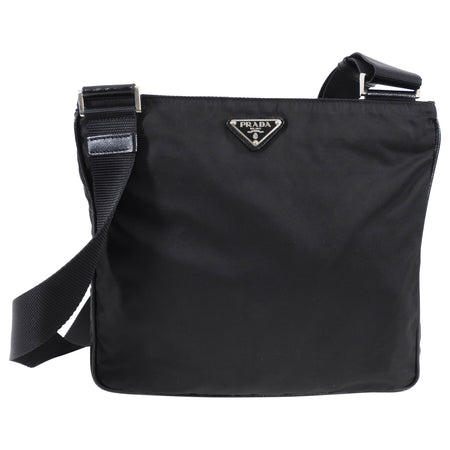 Prada Black Nylon Tessuto Messenger Bag