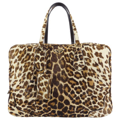 Prada Small Leather Leopard Print Calf Hair Twin Pocket Tote, $2,920, Saks  Fifth Avenue