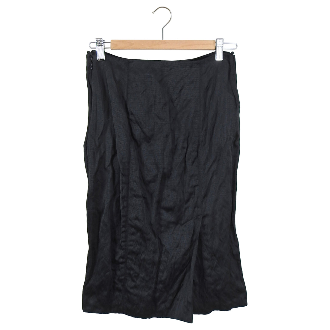 Prada Spring 2009 Black Minimal Wrinkle Pencil Skirt - IT40 / 4