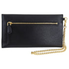 Prada Black Saffiano Envelope Wallet On Chain Wristlet