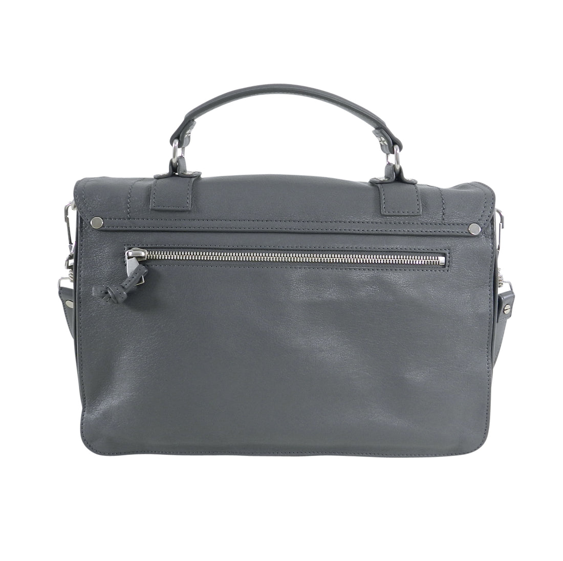 Proenza Schouler PS1 Medium Heather Grey Leather Satchel Bag
