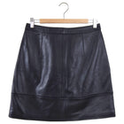 Proenza Schouler White Label Black Leather Aline Mini Skirt - 6