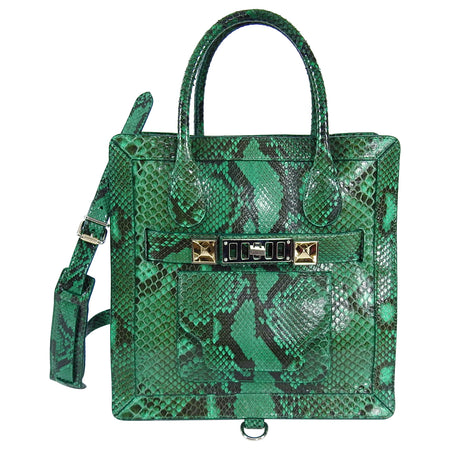 Proenza Schouler Green Python PS11 Highlighter Tote Bag
