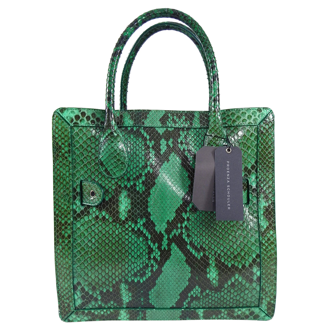 Proenza Schouler Green Python PS11 Highlighter Tote Bag