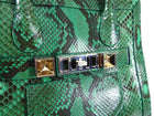 Proenza Schouler Green Python PS11 Highlighter Tote Bag