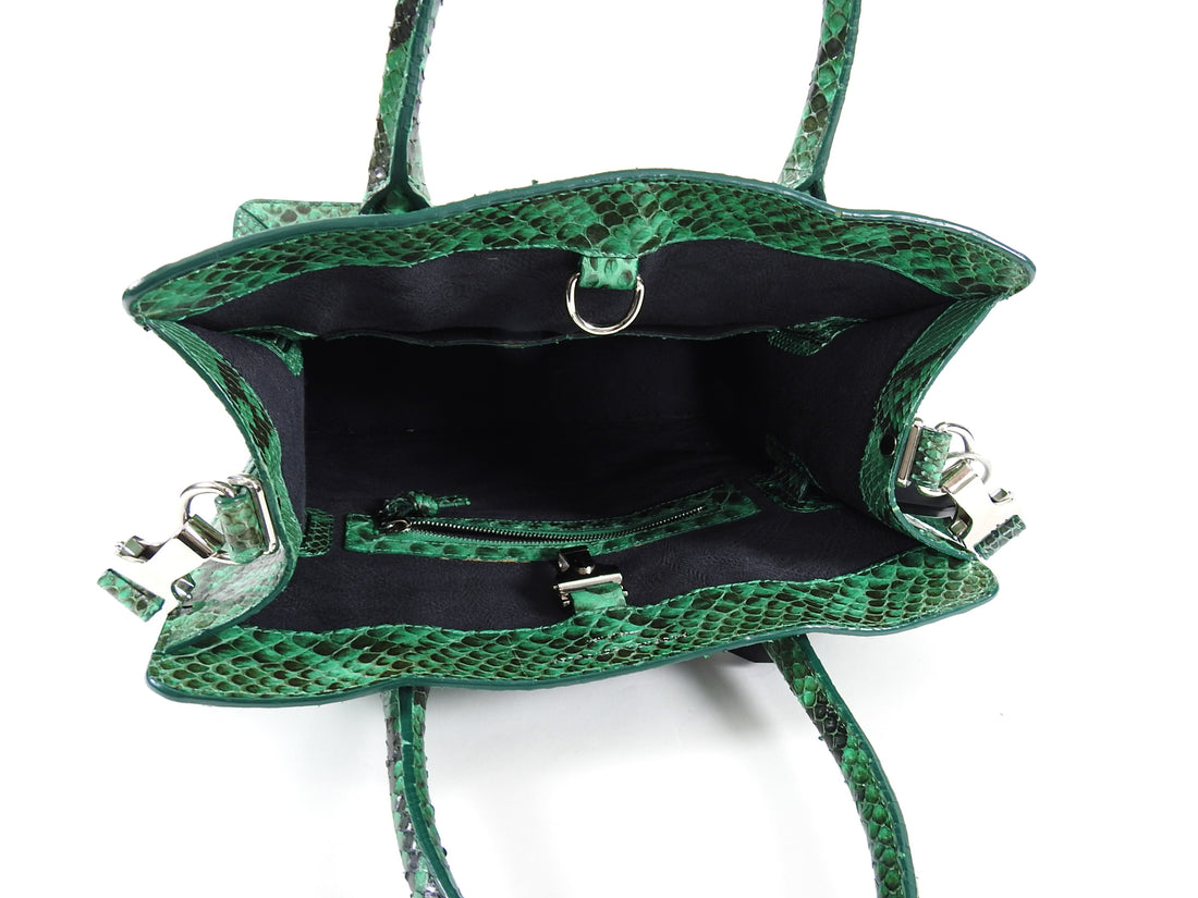 Proenza Schouler Green Python PS11 Highlighter Tote Bag