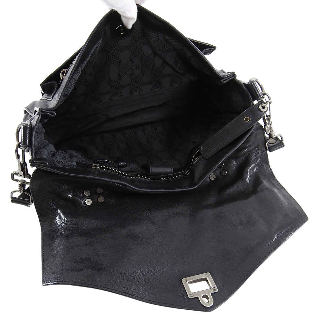 Proenza Schouler PS1 Medium Black Leather Bag