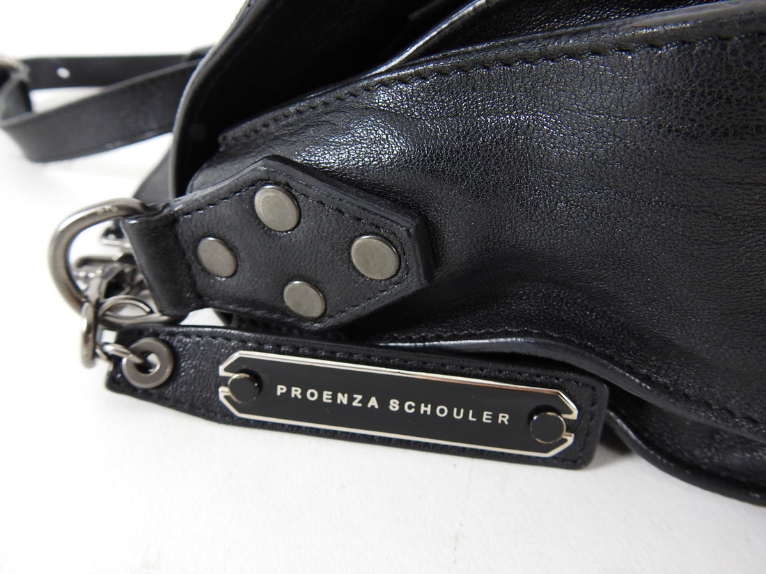 Proenza Schouler PS1 Medium Black Leather Bag