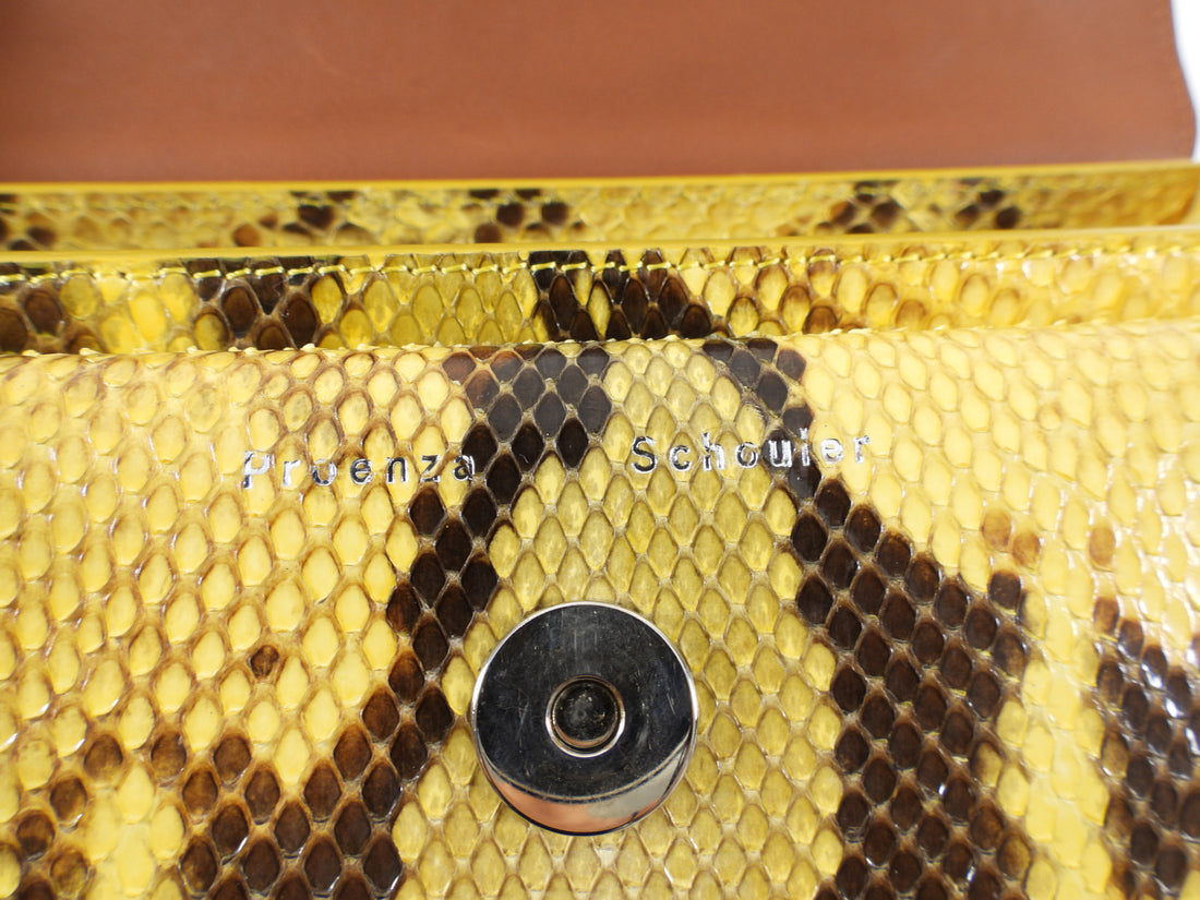 Proenza Schouler Yellow Python Snakeskin PS11 Mini Classic Shoulder Bag