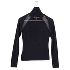 Emilio Pucci Black Wool Lace Inset Turtleneck Sweater - S
